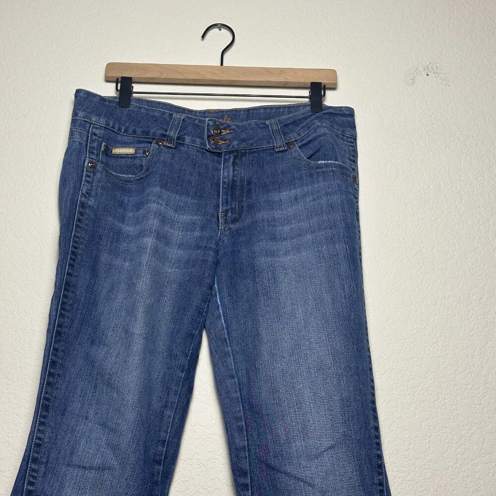 Y2K Southpole Flared Womens 13 Jeans Denim Bootcut Fit Light Blue Wash Western - Picture 14 of 16